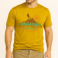 Funny Out Of Breath Hiking Society Dont Worry Ill Be There In A Minute Performance Shirt