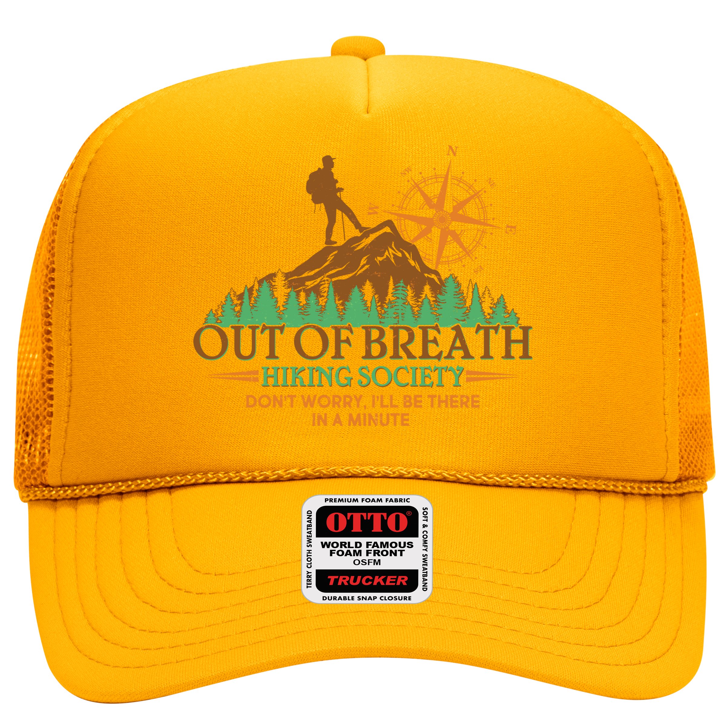 Funny Out Of Breath Hiking Society Dont Worry Ill Be There In A Minute Hat