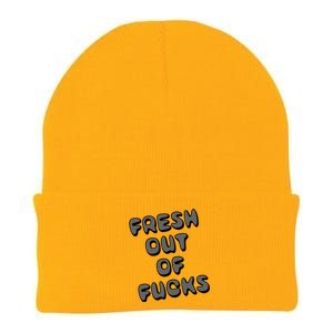 Fresh Out Of Fucks Knit Cap Winter Beanie