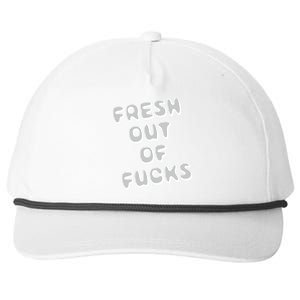 Fresh Out Of Fucks Snapback Five-Panel Rope Hat