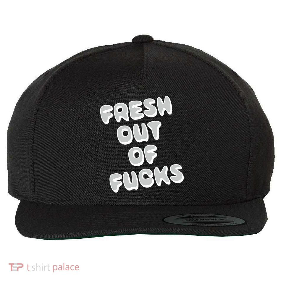 Fresh Out Of Fucks Wool Snapback Cap