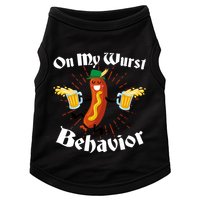 Funny Oktoberfest On My Wurst Behavior Doggie Tank