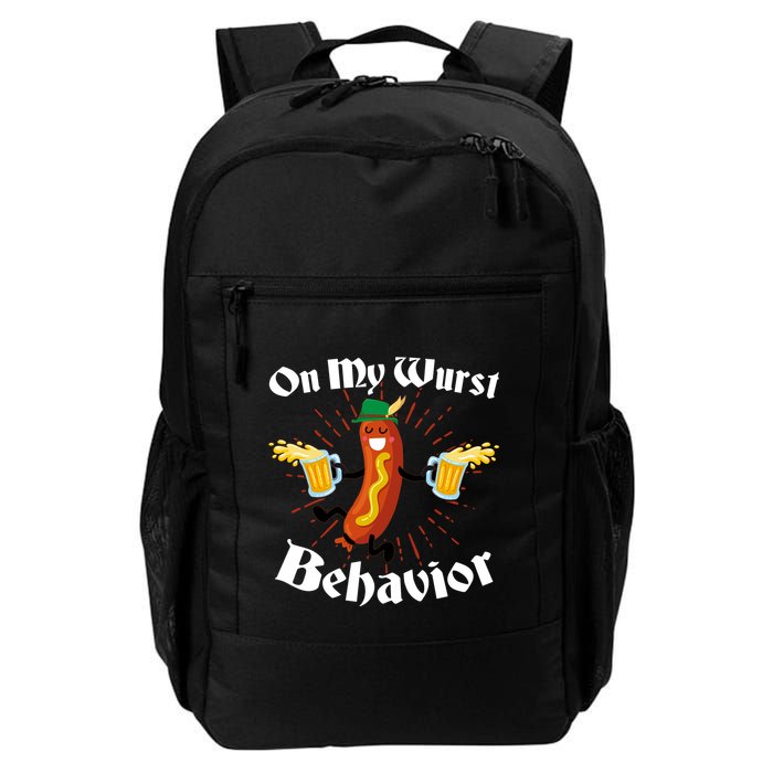 Funny Oktoberfest On My Wurst Behavior Backpack
