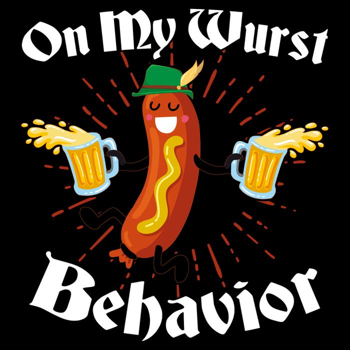 Funny Oktoberfest On My Wurst Behavior Backpack