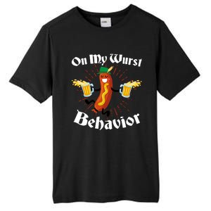 Funny Oktoberfest On My Wurst Behavior Tall Fusion ChromaSoft Performance T-Shirt