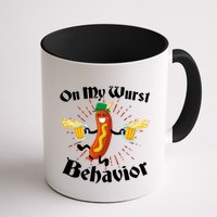 Funny Oktoberfest On My Wurst Behavior Mug