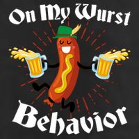 Funny Oktoberfest On My Wurst Behavior 15oz Campfire Ceramic Mug