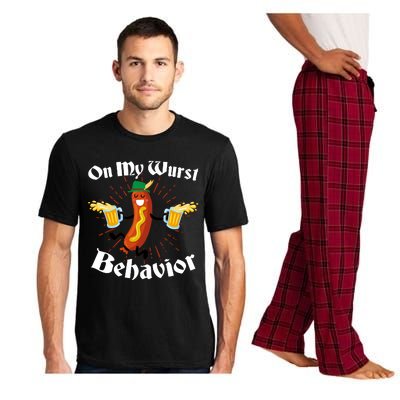 Funny Oktoberfest On My Wurst Behavior Pajama Set