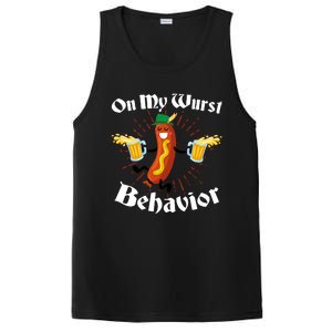 Funny Oktoberfest On My Wurst Behavior PosiCharge Competitor Tank