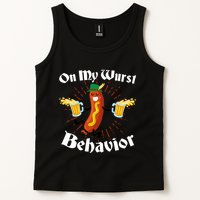 Funny Oktoberfest On My Wurst Behavior Tank Top
