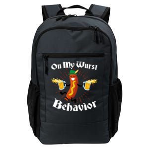 Funny Oktoberfest On My Wurst Behavior Daily Commute Backpack