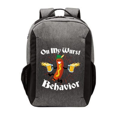 Funny Oktoberfest On My Wurst Behavior Vector Backpack