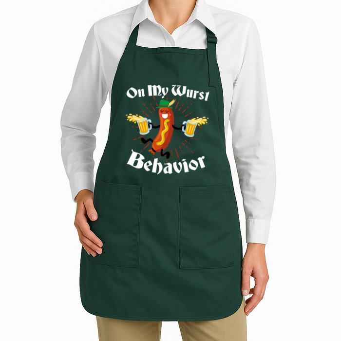 Funny Oktoberfest On My Wurst Behavior Apron