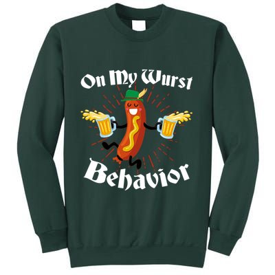Funny Oktoberfest On My Wurst Behavior Sweatshirt