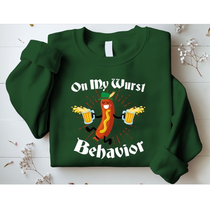 Funny Oktoberfest On My Wurst Behavior Sweatshirt