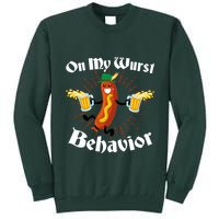Funny Oktoberfest On My Wurst Behavior Tall Sweatshirt
