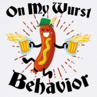 Funny Oktoberfest On My Wurst Behavior Garment-Dyed Sweatshirt