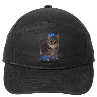 Funny Oiia Oiia Spinning Cat Meme Cat Brainrot 7-Panel Snapback Hat