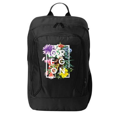 Flowers Of Oregon Word Art Oregonian Pride City Backpack