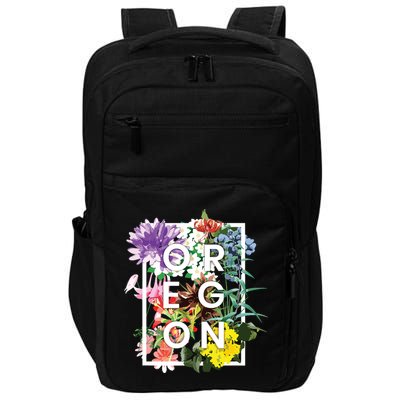 Flowers Of Oregon Word Art Oregonian Pride Impact Tech Backpack