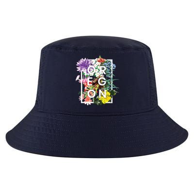 Flowers Of Oregon Word Art Oregonian Pride Cool Comfort Performance Bucket Hat