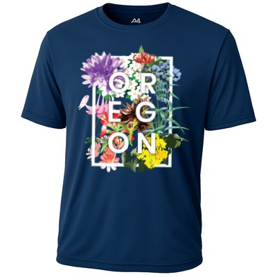 Flowers Of Oregon Word Art Oregonian Pride Performance Shirt