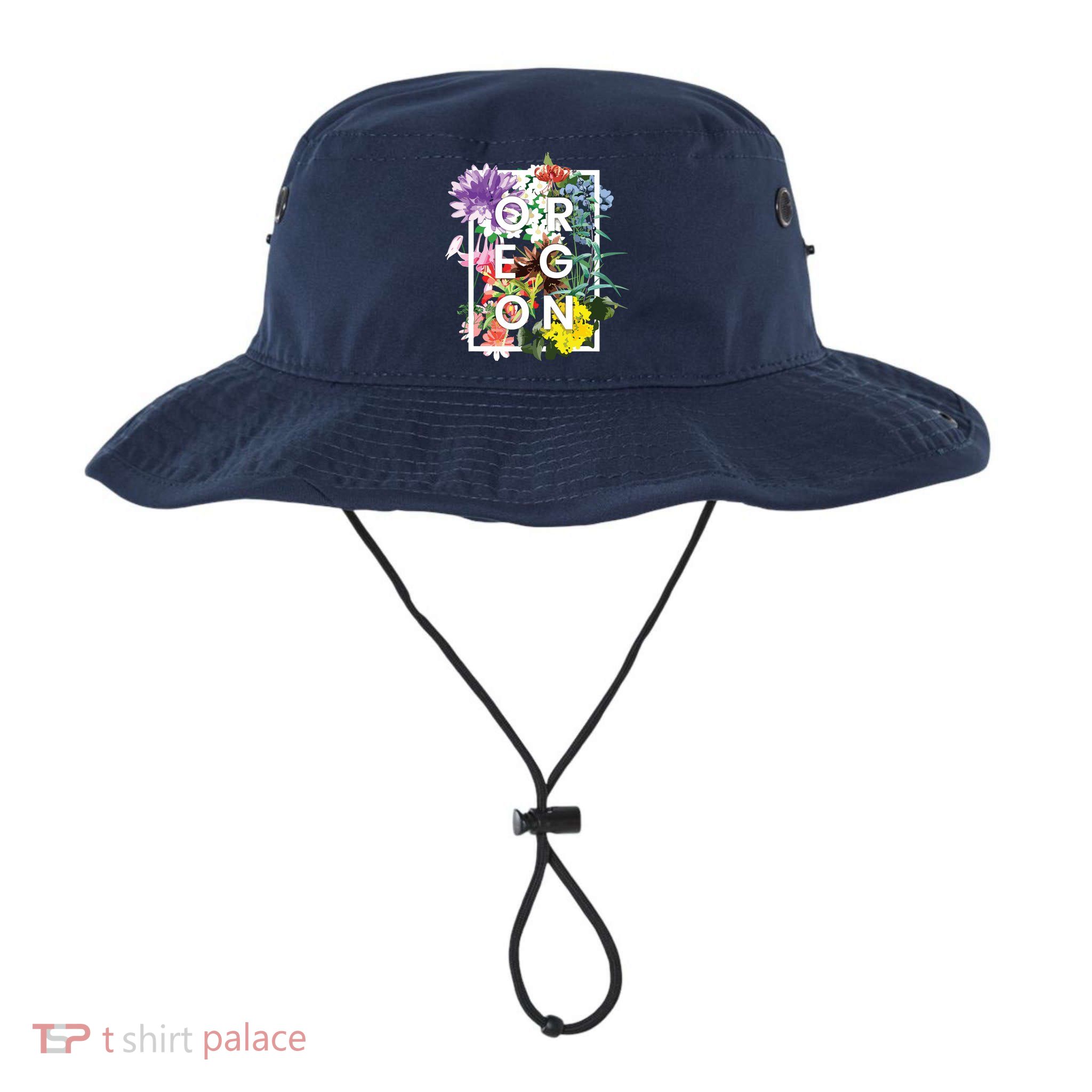 Flowers Of Oregon Word Art Oregonian Pride Bucket Hat