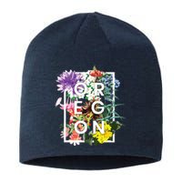 Flowers Of Oregon Word Art Oregonian Pride Sustainable Beanie