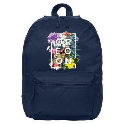 Flowers Of Oregon Word Art Oregonian Pride 16 in Basic Backpack