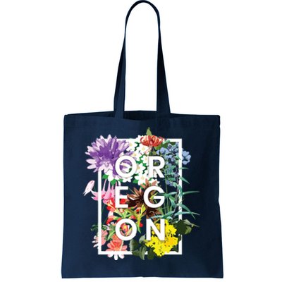 Flowers Of Oregon Word Art Oregonian Pride Tote Bag