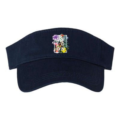 Flowers Of Oregon Word Art Oregonian Pride Valucap Bio-Washed Visor