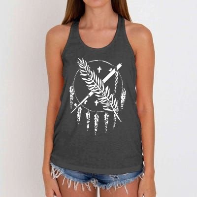 Flag Of Oklahoma The Sooner State Tulsa Norman Okie Women's Knotted Racerback Tank