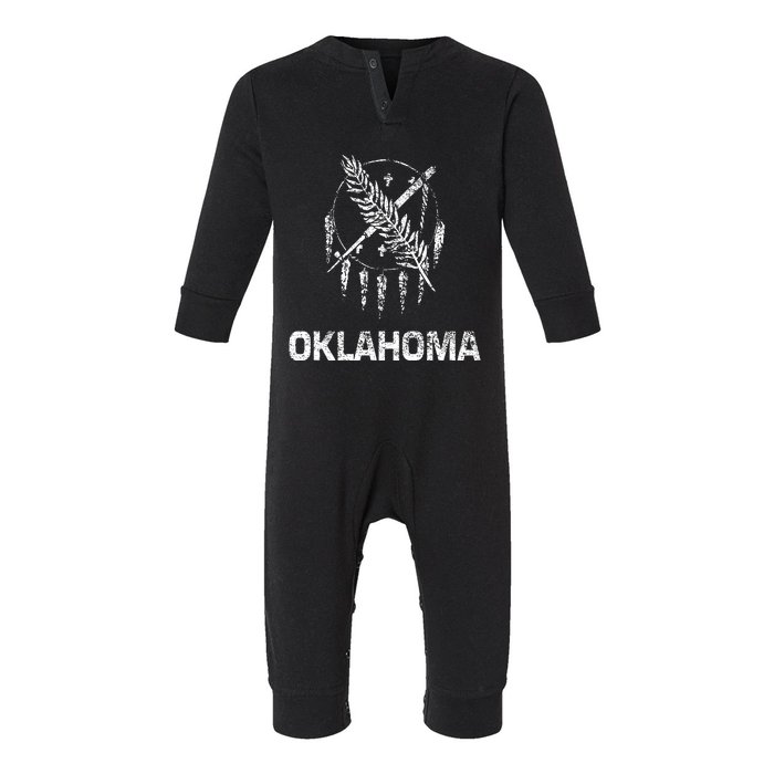 Flag Of Oklahoma The Sooner State Tulsa Norman Edmond Infant Fleece One Piece