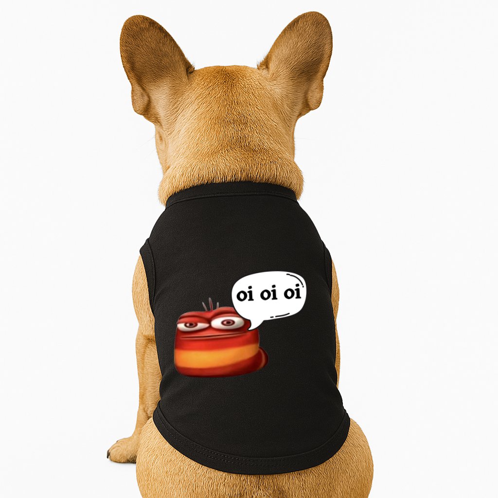 Funny Oi Oi Oi Red Worm Sarcastic Meme Doggie Tank
