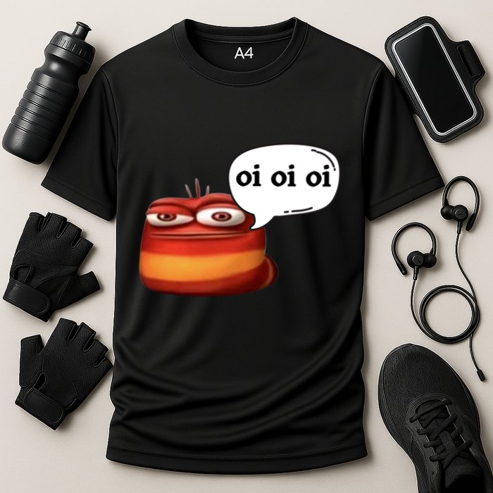 Funny Oi Oi Oi Red Worm Sarcastic Meme Performance Shirt