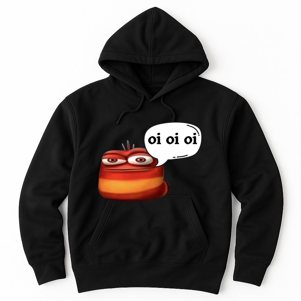 Funny Oi Oi Oi Red Worm Sarcastic Meme Hoodie