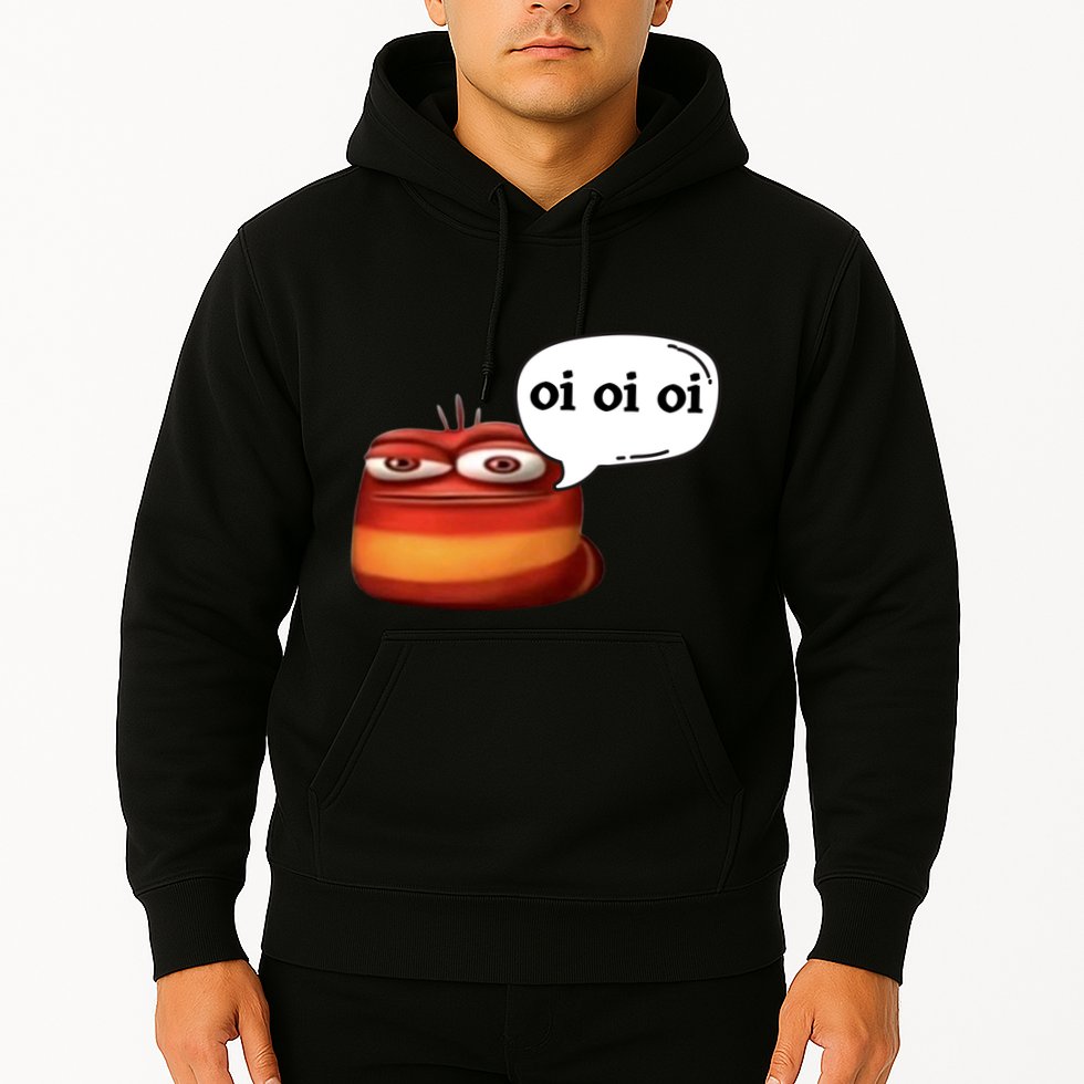 Funny Oi Oi Oi Red Worm Sarcastic Meme Hoodie
