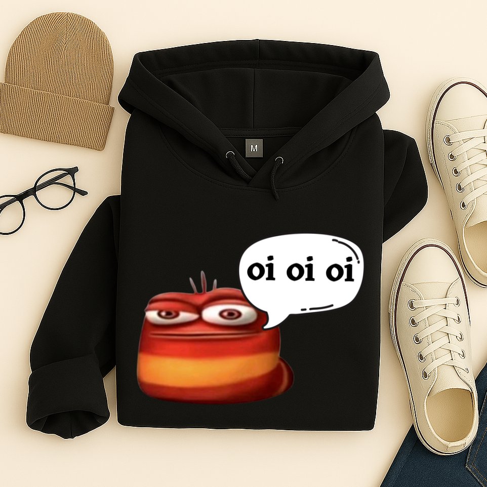 Funny Oi Oi Oi Red Worm Sarcastic Meme Hoodie