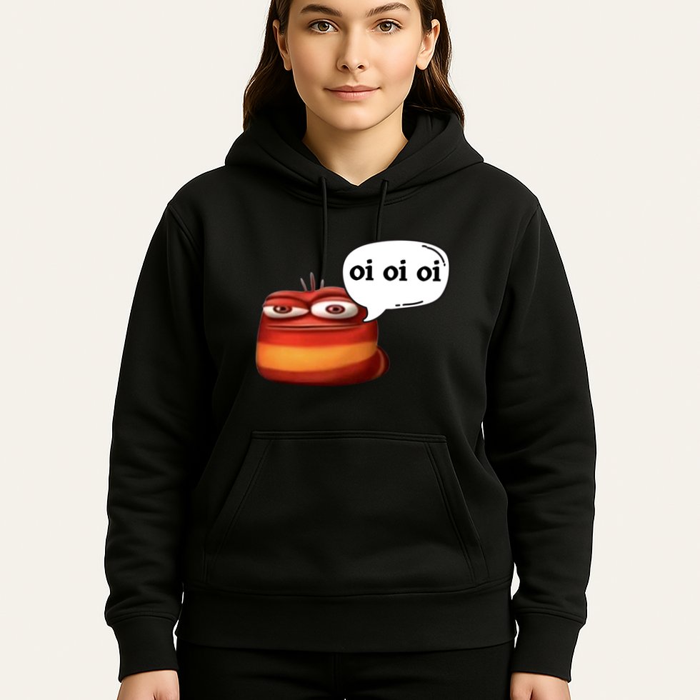 Funny Oi Oi Oi Red Worm Sarcastic Meme Hoodie
