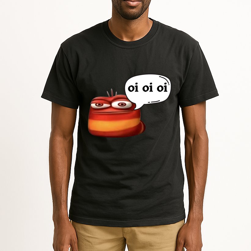 Funny Oi Oi Oi Red Worm Sarcastic Meme Tall T-Shirt