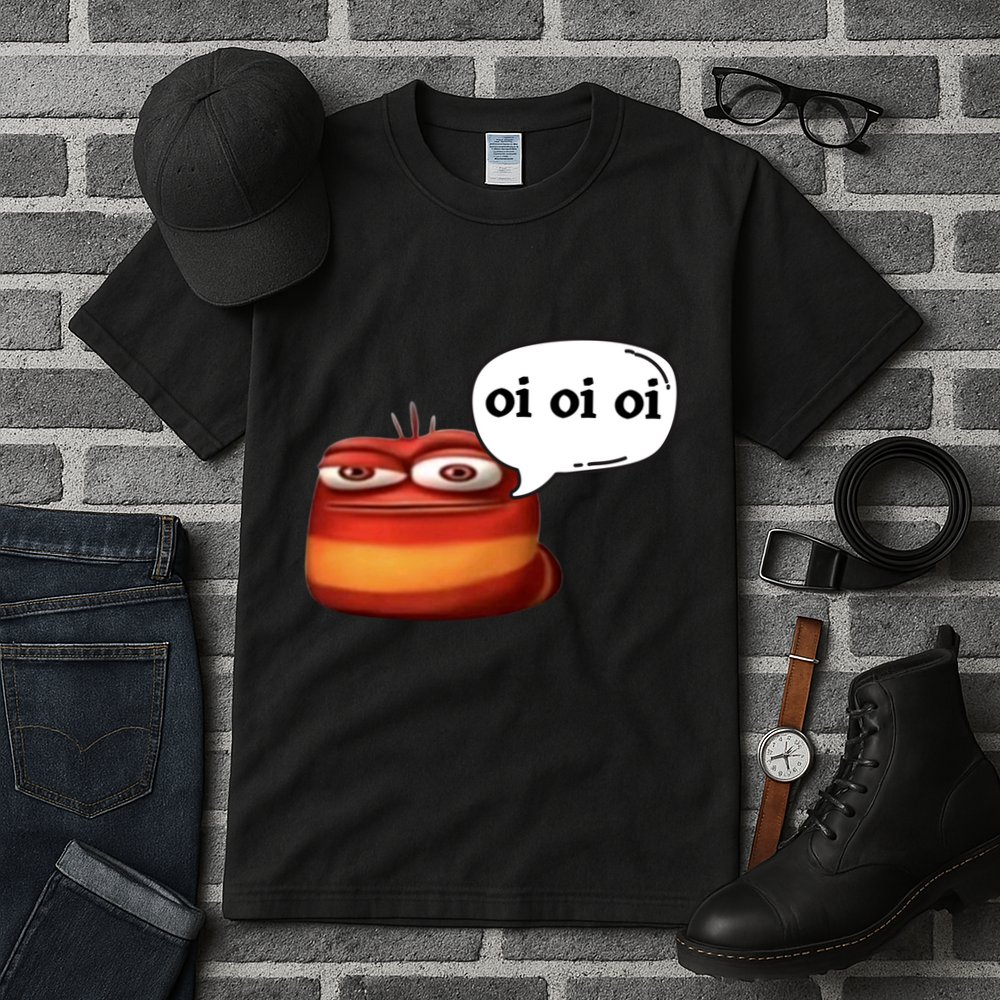 Funny Oi Oi Oi Red Worm Sarcastic Meme Tall T-Shirt