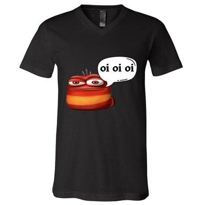 Funny Oi Oi Oi Red Worm Sarcastic Meme V-Neck T-Shirt