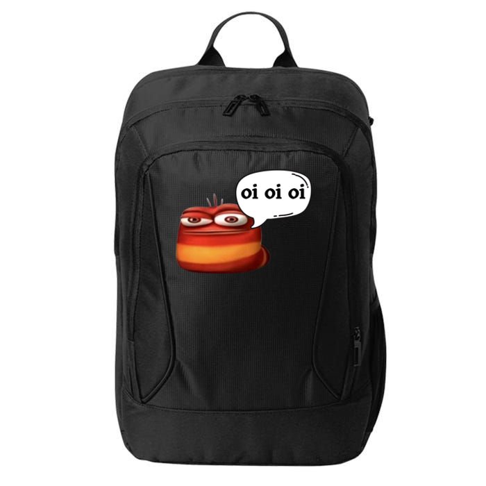 Funny Oi Oi Oi Red Worm Sarcastic Meme City Backpack