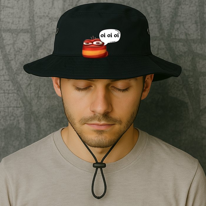 Funny Oi Oi Oi Red Worm Sarcastic Meme Bucket Hat