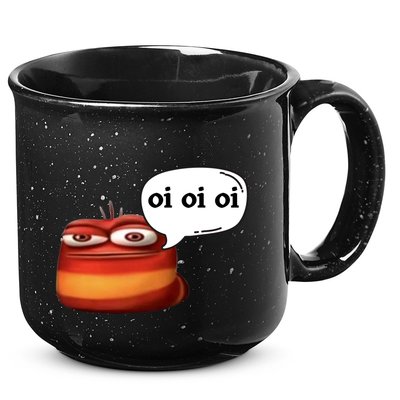 Funny Oi Oi Oi Red Worm Sarcastic Meme 15oz Campfire Ceramic Mug