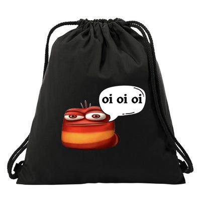 Funny Oi Oi Oi Red Worm Sarcastic Meme Drawstring Bag