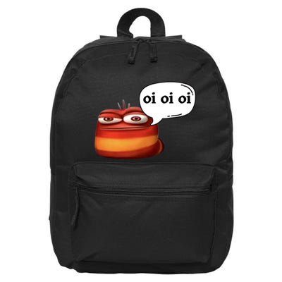 Funny Oi Oi Oi Red Worm Sarcastic Meme 16 in Basic Backpack
