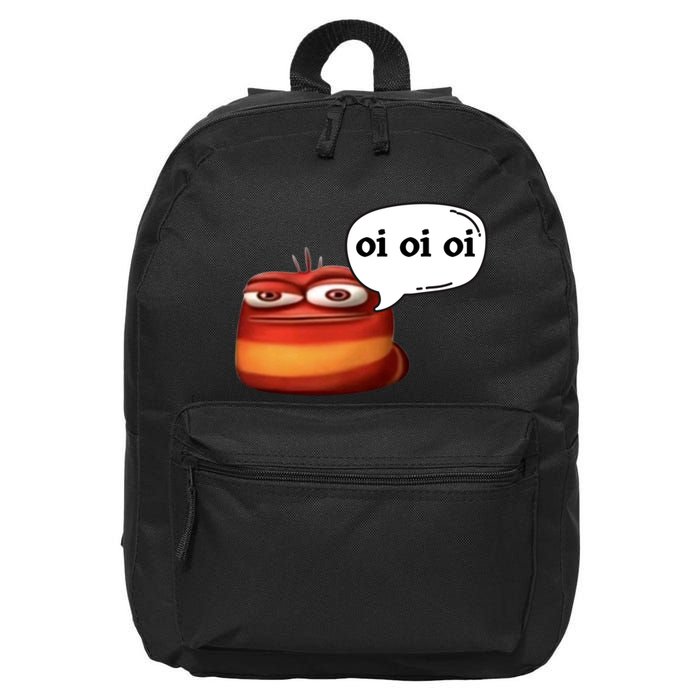 Funny Oi Oi Oi Red Worm Sarcastic Meme 16 in Basic Backpack