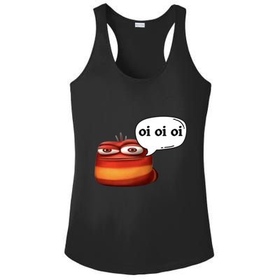 Funny Oi Oi Oi Red Worm Sarcastic Meme Ladies PosiCharge Competitor Racerback Tank