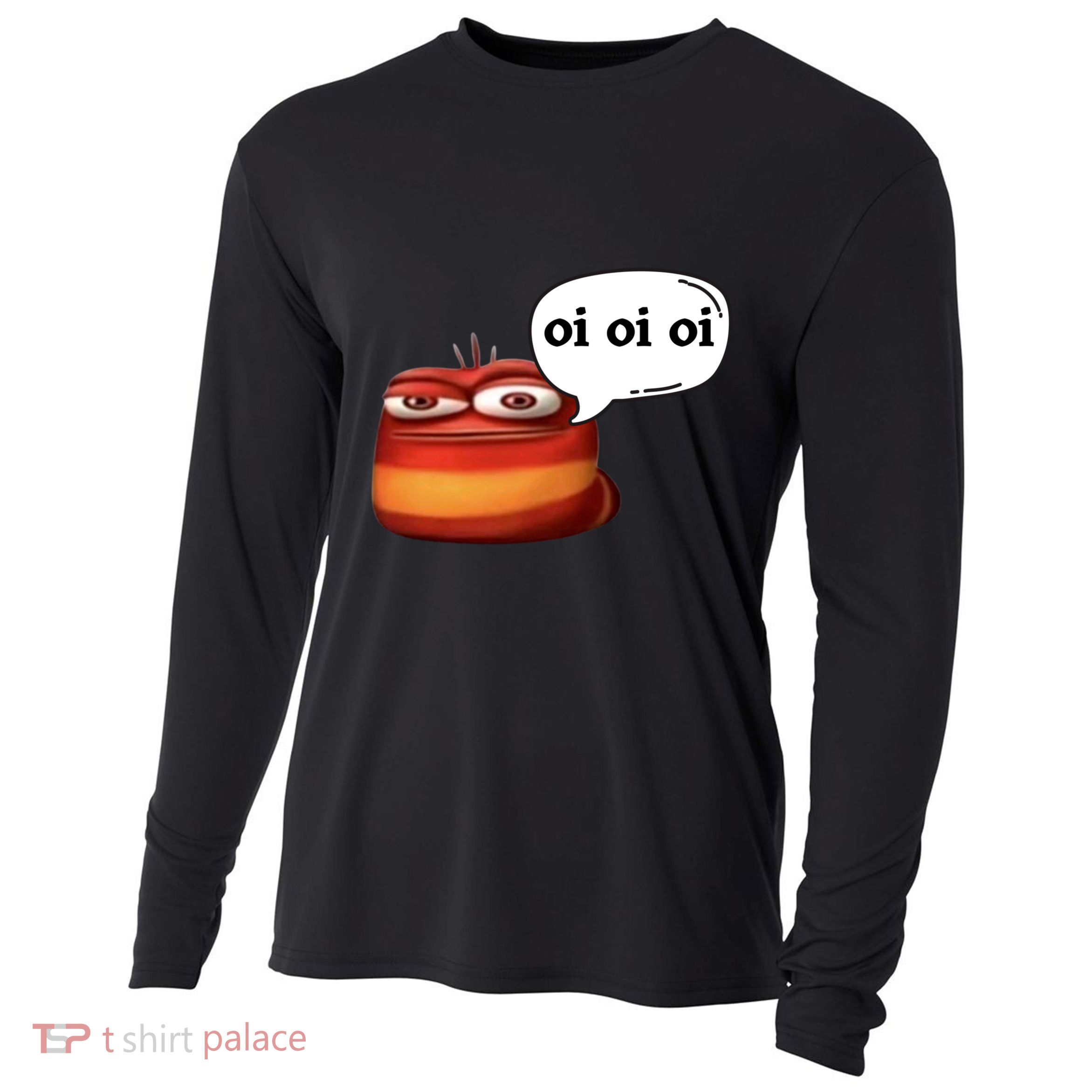 Funny Oi Oi Oi Red Worm Sarcastic Meme Cooling Performance Long Sleeve Crew